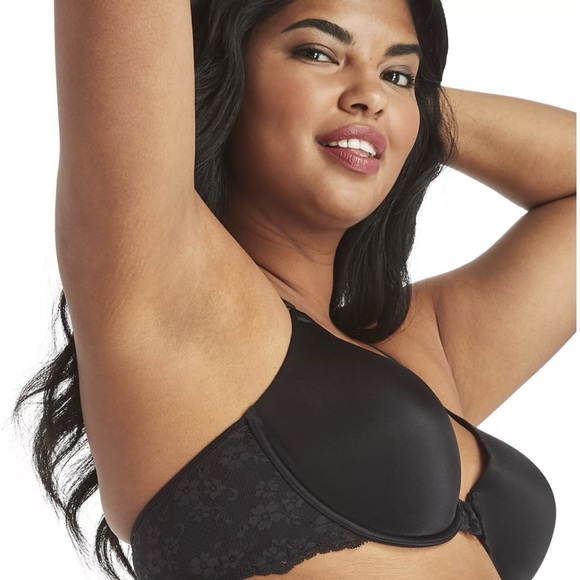 MAIDENFORM sz 40C Bra Racerback Front Closure Lace Light Padded Underwire Black - Picture 3 of 7